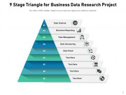 9 Stage Triangle Pyramid Dollar Teamwork Innovation Communication Finance Business