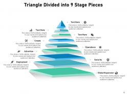 9 Stage Triangle Pyramid Dollar Teamwork Innovation Communication Finance Business