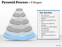 9 staged 3d circular diagram for business strategy