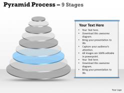 9 staged 3d circular diagram for business strategy