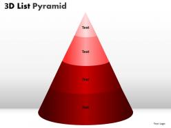 9 staged 3d red triangular diagram for business