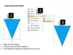 9 staged 3d reverse triangular diagram for strategy