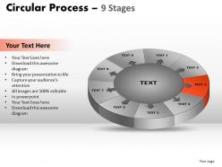9 stages circular diagram process 4