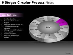 9 stages circular process pieces powerpoint slides and ppt templates db