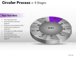 9 stages circular process powerpoint slides