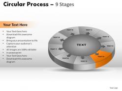 9 stages circular process powerpoint slides