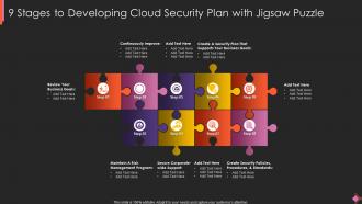 9 Stages To Developing Cloud Security Plan With Jigsaw Puzzle