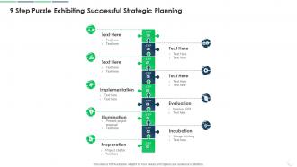 9 Step Puzzle Exhibiting Successful Strategic Planning
