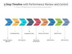 9 step timeline with performance review and control