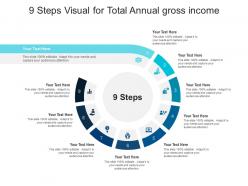 9 steps visual for total annual gross income infographic template