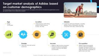 A147 Target Market Analysis Of Adidas Based On Customer Demographics Ppt Sample Strategy SS V