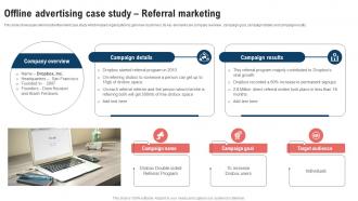 A169 Traditional Marketing Strategy Offline Advertising Case Study Strategy SS V