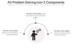 A3 problem solving icon 3 components powerpoint templates