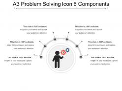A3 problem solving icon 6 components powerpoint slide designs