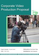 A4 corporate video production proposal template