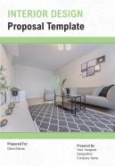 A4 interior design proposal template