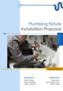 A4 plumbing fixture installation proposal template