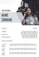 A4 resume template unique creative layout to introduce yourself