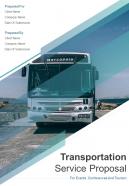 A4 Transportation Service Proposal Template