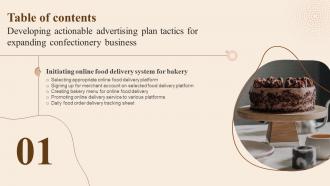 A81 Developing Actionable Advertising Plan Tactics For Expanding Confectionery Table Of Contents MKT SS V