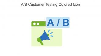 A B Customer Testing Colored Icon In Powerpoint Pptx Png And Editable Eps Format