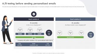 A B Testing Before Sending Personalized Emails Targeted Marketing Campaign For Enhancing