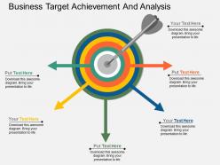 a Business Target Achievement And Analysis Flat Powerpoint Design