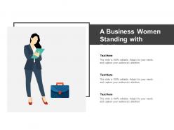 A business women standing with briefcase