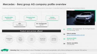 A Complete Guide To Electric Mercedes Benz Group Ag Company Profile Overview