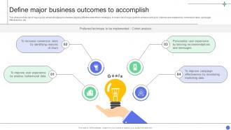 A Comprehensive Guide Define Major Business Outcomes To Accomplish Data Analytics SS