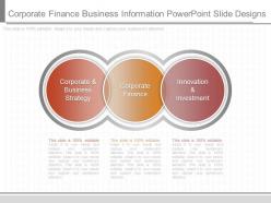 A corporate finance business information powerpoint slide designs