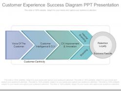 A customer experience success diagram ppt presentation