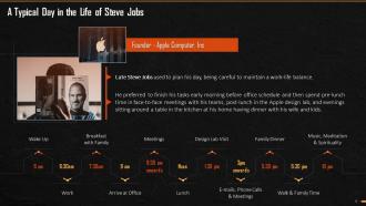 A Day In Life Of Late Steve Jobs Training Ppt
