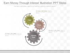 A earn money through interest illustration ppt slides