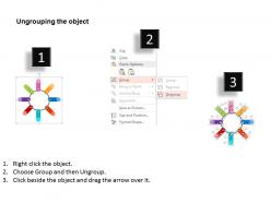 A eight staged marketing process chart flat powerpoint design