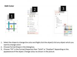 A four pencils bulb idea generation analysis flat powerpoint design