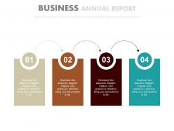 A four staged tags business annual report flat powerpoint design