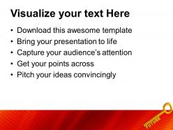 A gold key with the word future powerpoint templates ppt themes and graphics