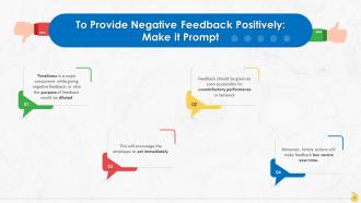 A Guide To Deliver Negative Feedback At Workplace Training Ppt Aesthatic Template