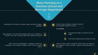 A Guide To Food And Beverage Department Functions In Hotel Training Ppt Editable Slides