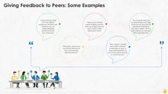 A Guide To Give Feedback To Peers Constructively Training Ppt Captivating Template