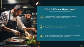A Guide To Hotel Kitchen Department Functions Training Ppt Unique Slides
