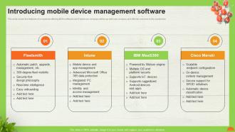 A La Carte Pricing Model Introducing Mobile Device Management Software Ppt Icon Designs Download