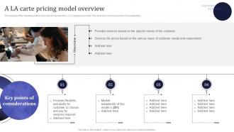 A La Carte Pricing Model Overview Information Technology MSPS