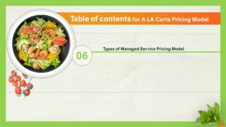 A LA Carte Pricing Model Powerpoint Presentation Slides  Images Researched