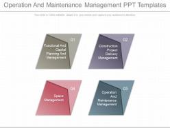 A operation and maintenance management ppt templates