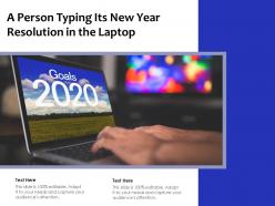 A Person Typing Its New Year Resolution In The Laptop