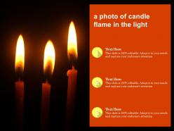 A photo of candle flame in the light