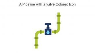 A Pipeline With A Valve Colored Icon In Powerpoint Pptx Png And Editable Eps Format