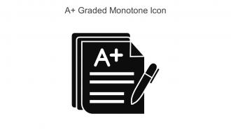 A Plus Graded Monotone Icon In Powerpoint Pptx Png And Editable Eps Format